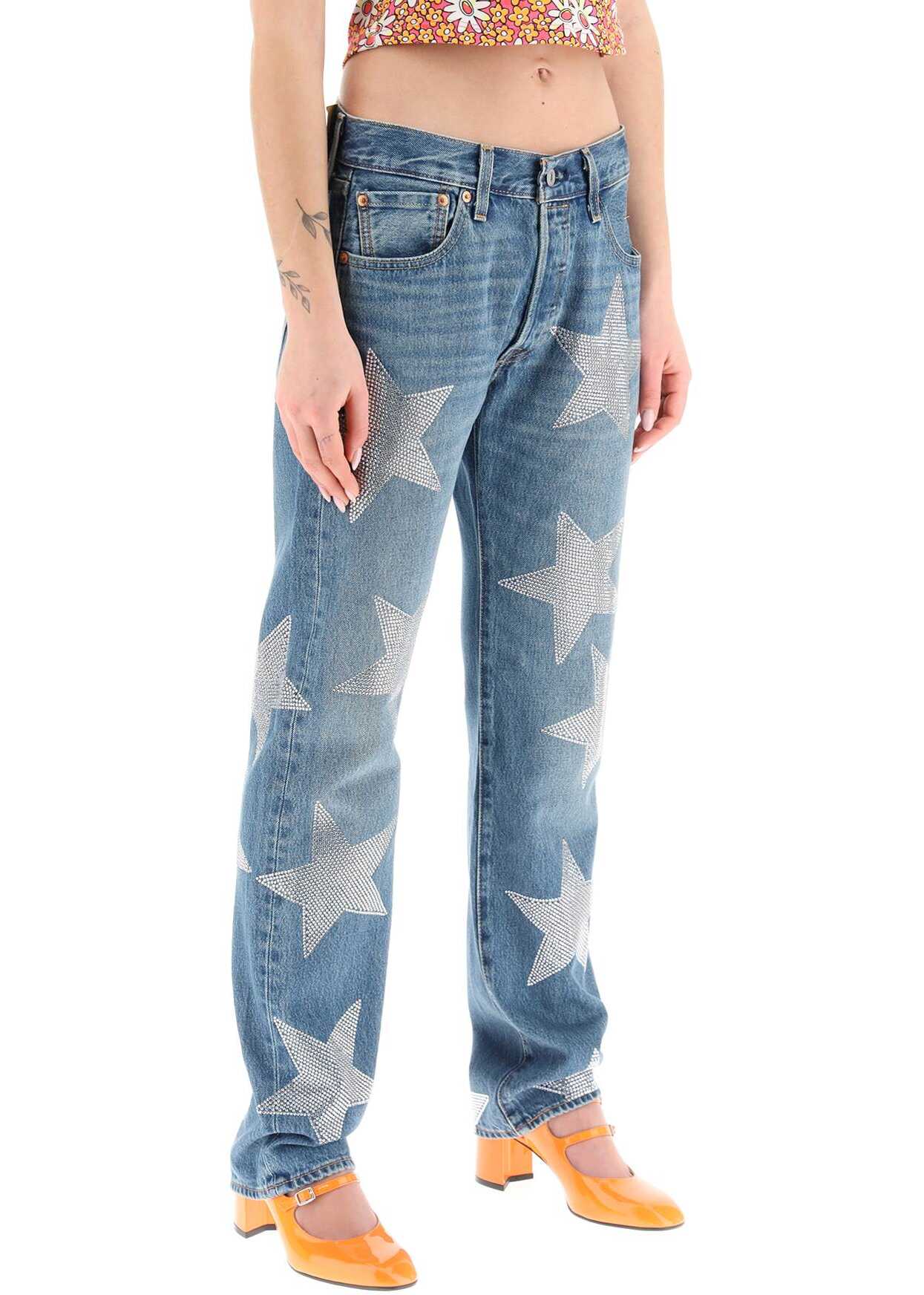 COLLINA STRADA \'Rhinestone Star\' Jeans X Levis SILVER STAR