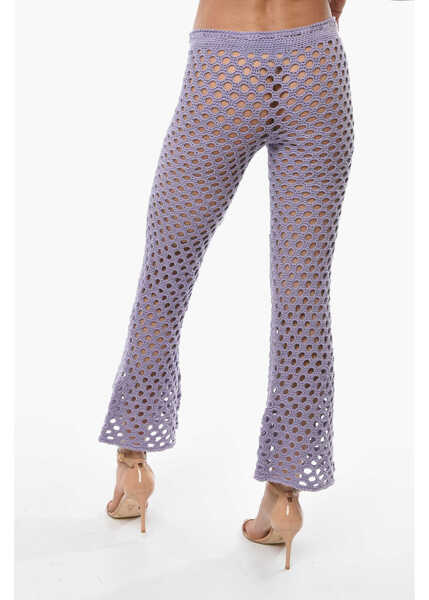 Pantaloni casual MATIM Openwork Boot Cut Pants Violet Femei (BM 11063044) 2