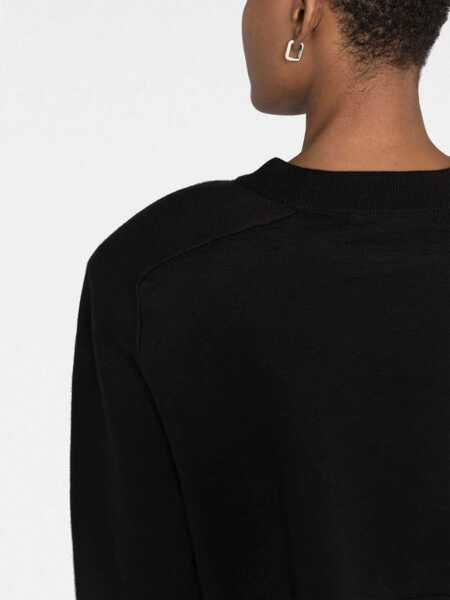 Pulovere casual ROTATE Birger Christensen Cropped Shirt With Logo BLACK Femei (BM 11063920) 3