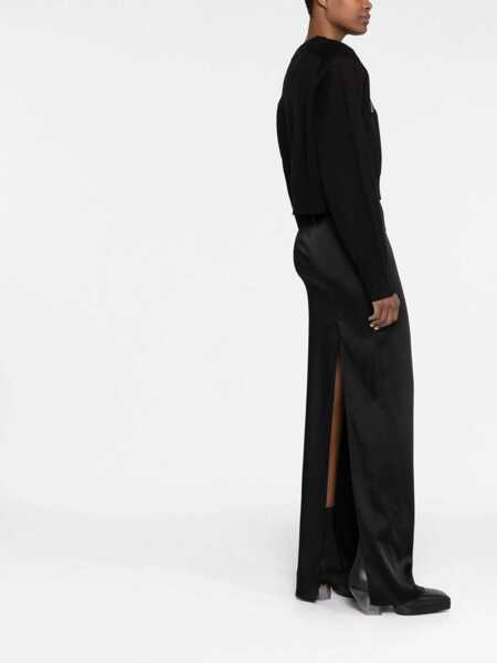 Pulovere casual ROTATE Birger Christensen Cropped Shirt With Logo BLACK Femei (BM 11063920) 4