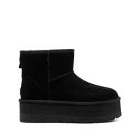 Cizme de iarna 'Classic Mini Platform' Black Ankle Boots With Platform In Suede Woman Femei