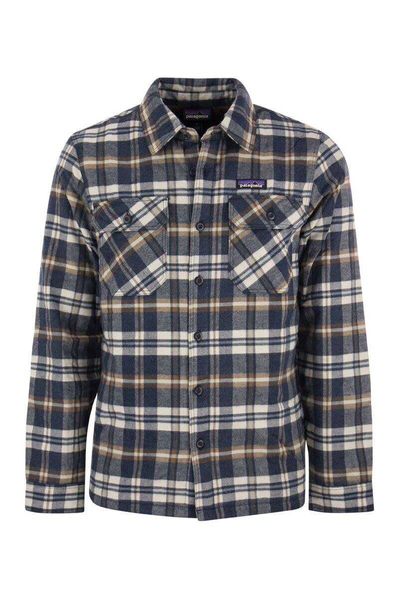 Patagonia PATAGONIA Medium weight organic cotton insulated flannel shirt Fjord NAVY
