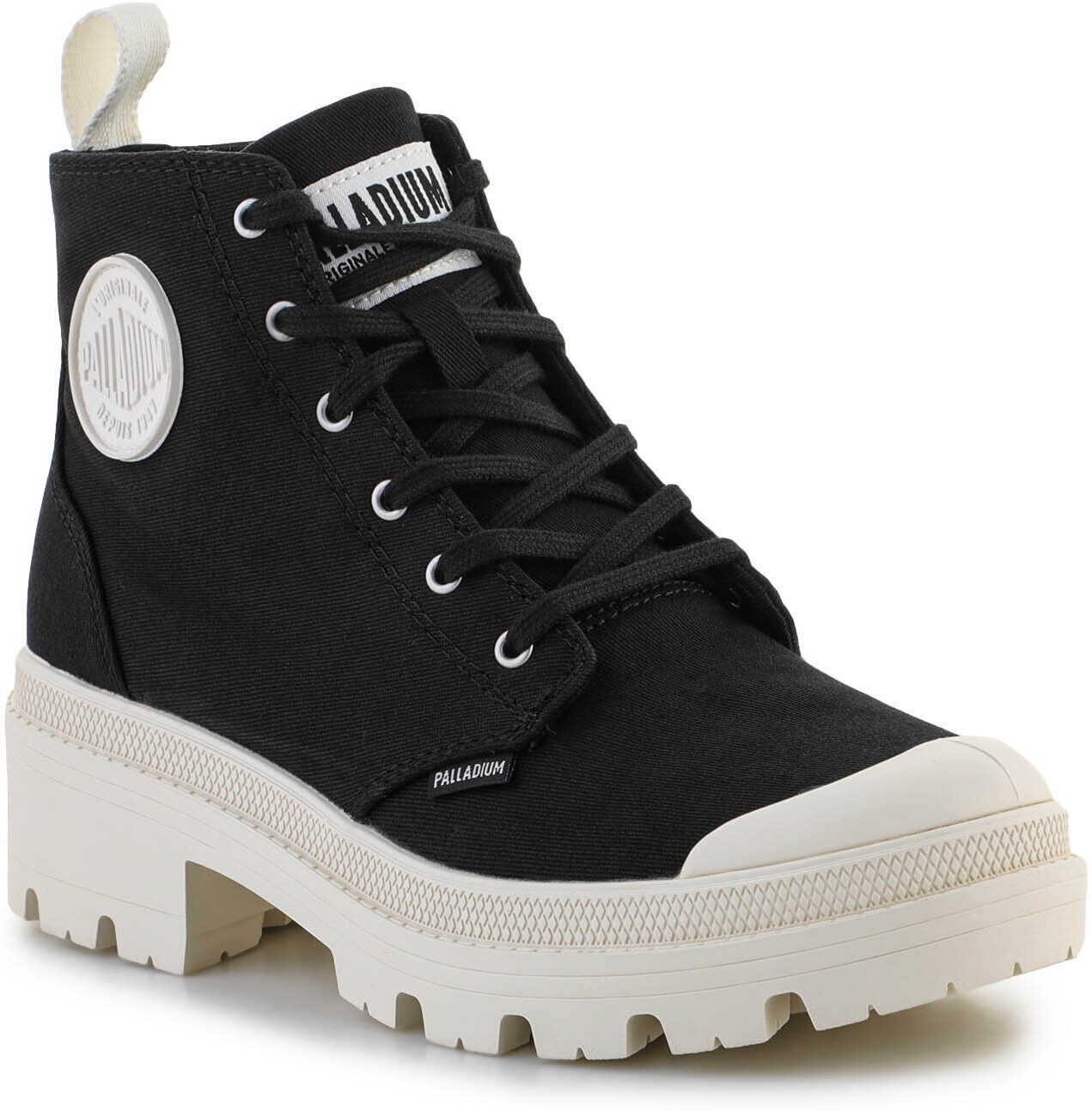 Palladium Pallabase Twill Black/Marshmallow lifestyle shoes Beige/Black
