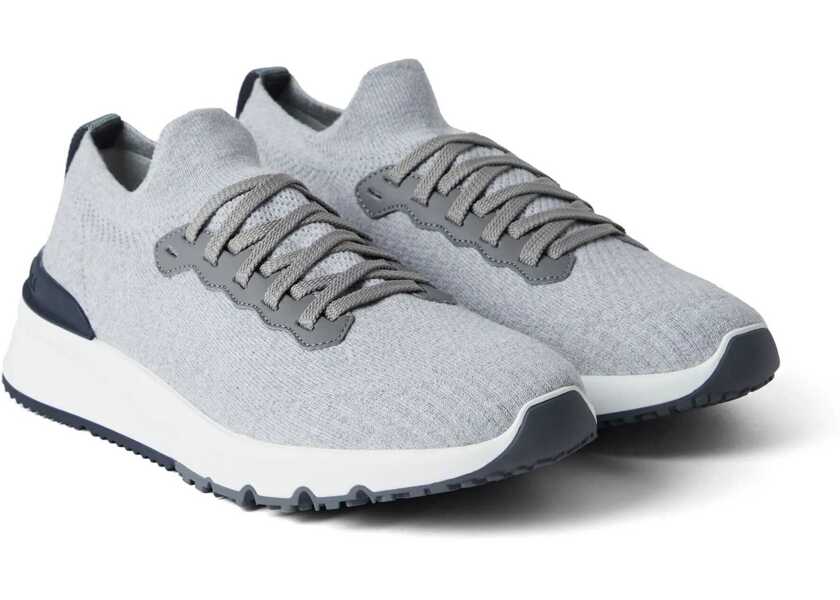 Sneakers Brunello Cucinelli Cotton Sneakers SILVERFUMO Barbati (BM 11077789) 2