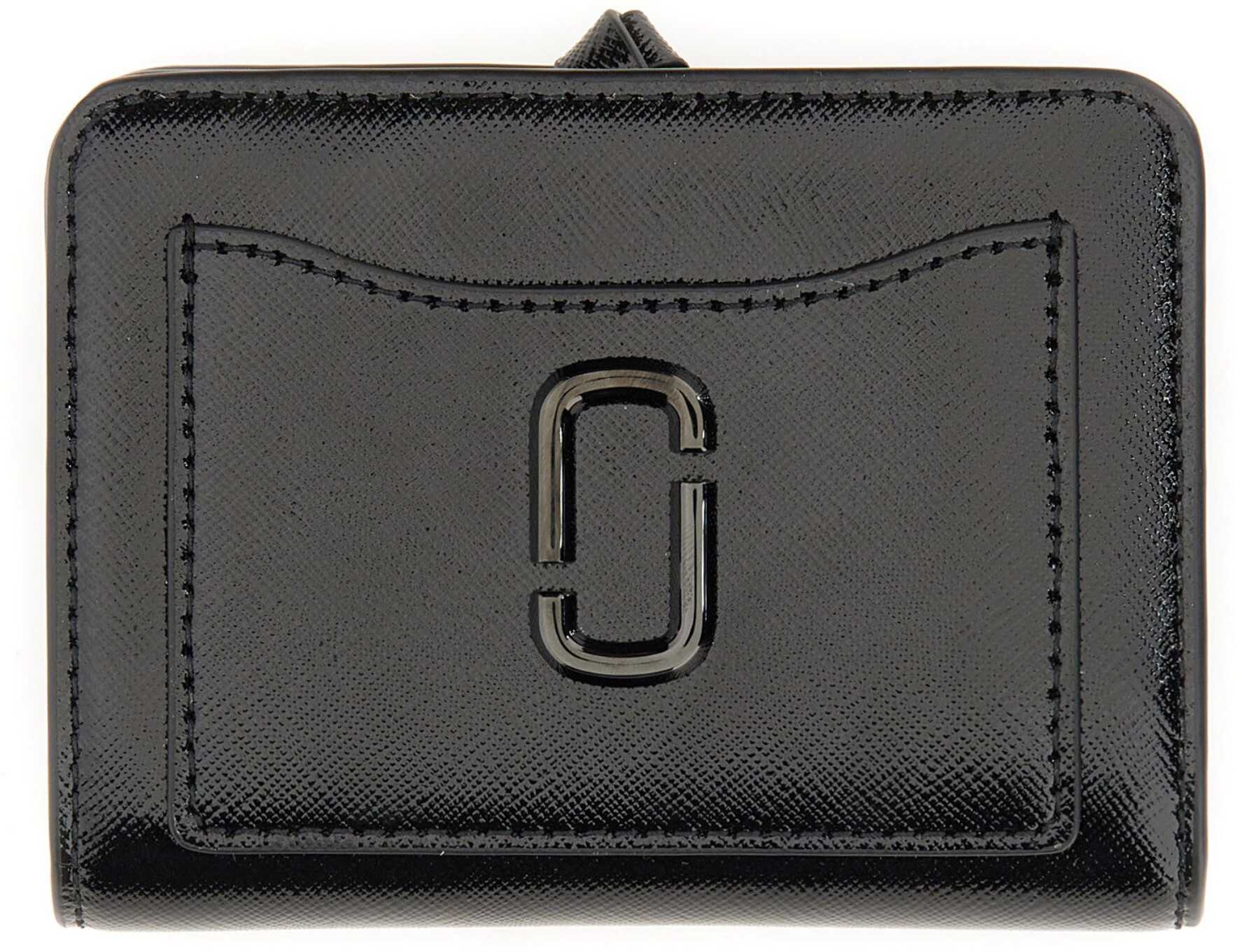 Marc Jacobs Compact Wallet The Utility Snapshot Dtm Mini BLACK