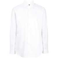 Camasi Ralph Lauren White Shirt With Pointed Collar And Embroidery On The Front In Cotton Man