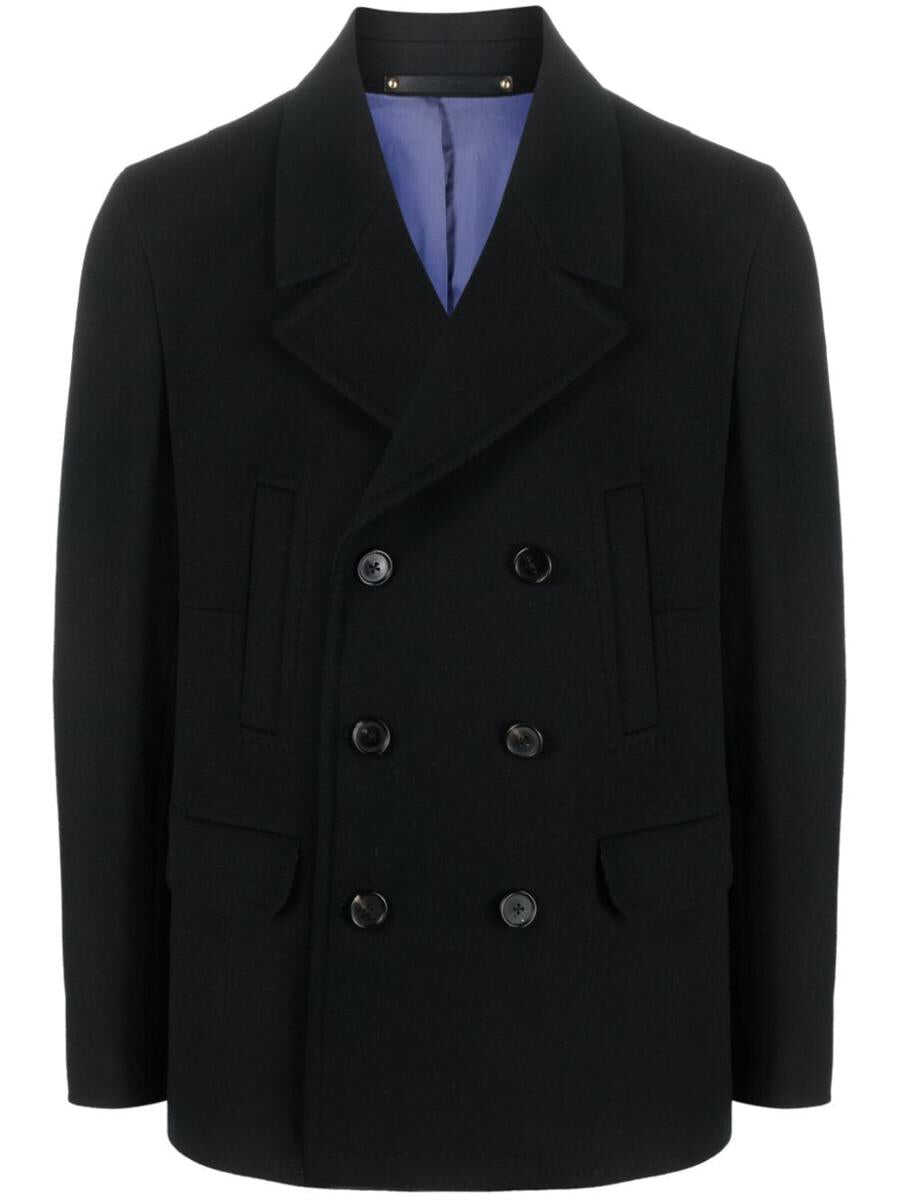 Paul Smith PAUL SMITH Wool and cashmere blend double-breasted blazer Black And