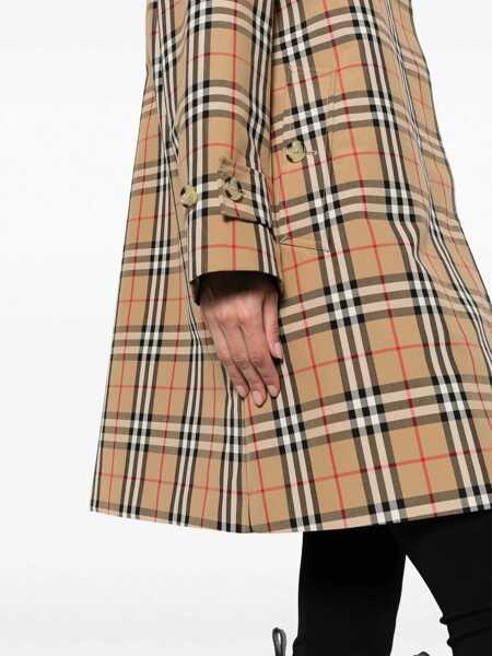 Trenciuri Burberry Burberry Check Motif Raincoat Beige Femei (BM 11086453) 5