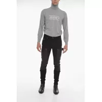 Blugi slim fit pentru Barbati - Blugi slim fit AMIRI Stretchy Workman Skinny Denims With Leather Detailing 16Cm Black Barbati (BM 11097001) - B-mall.ro