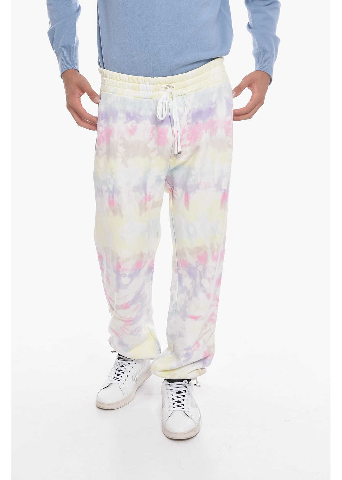 AMIRI Brushed Cotton Joggers With Tie-Dye Effect Multicolor
