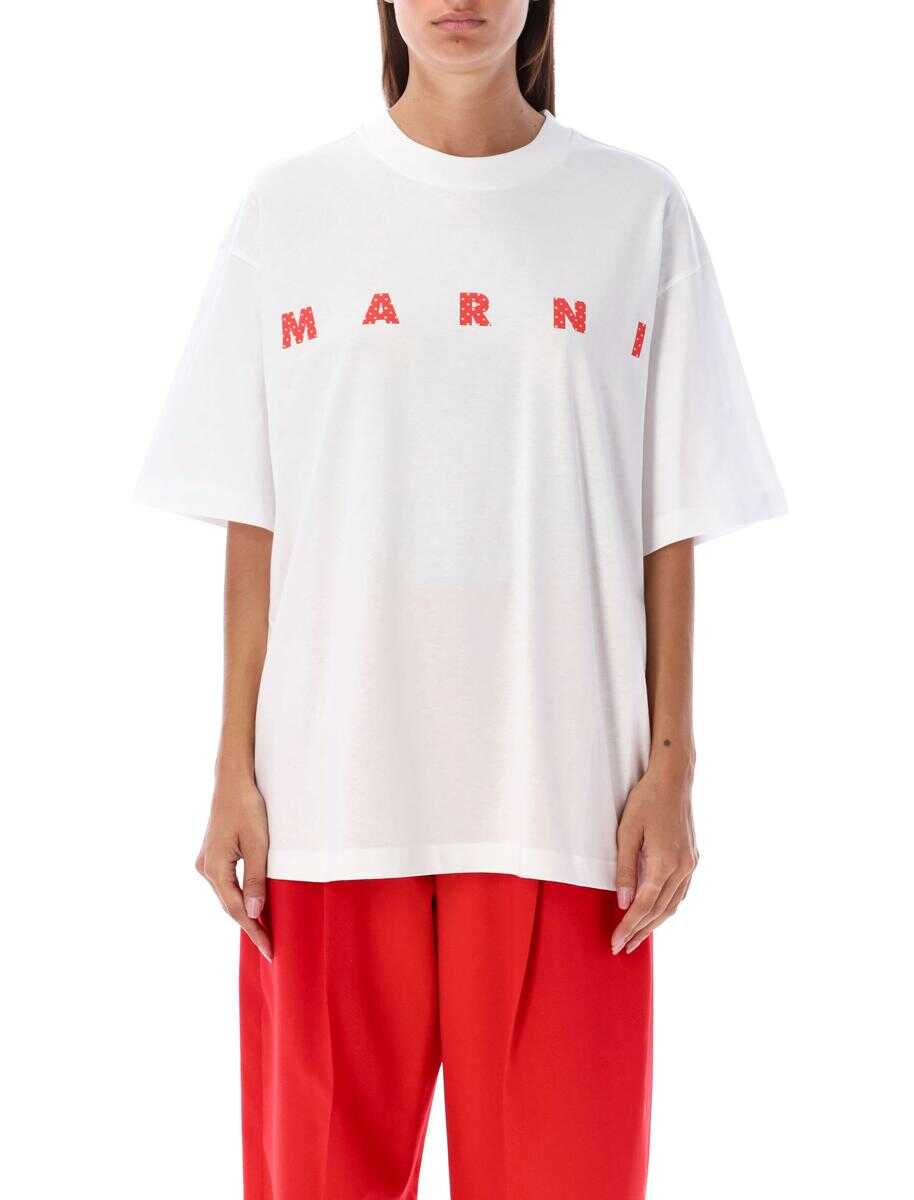 Marni MARNI T-shirt logo LILY WHITE