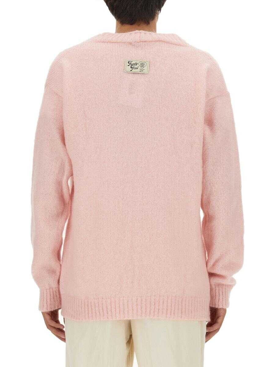 Family First FAMILY FIRST MOHAIR CARDIGAN PINK