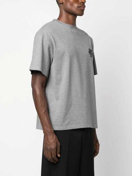 Tricouri ETRO T-Shirt With Pegasus Embroidery GREY Barbati (BM 11103775) 3