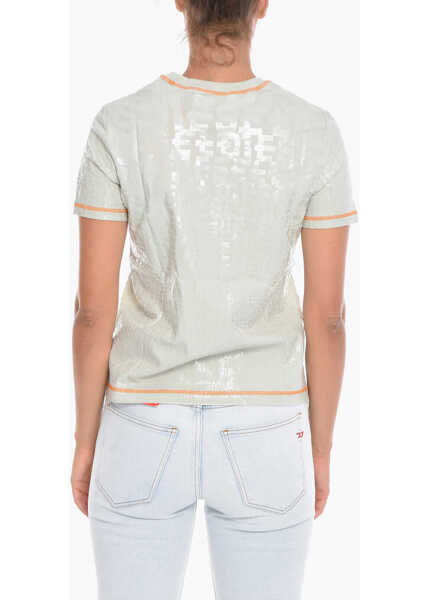 Tricouri Diesel All-Over Monogram T-Reg-Mon Crew-Neck T-Shirt Gray Femei (BM 11104090) 2