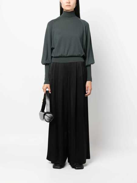 Pantaloni casual Fabiana Filippi Wide Leg Pants BLACK Femei (BM 11104750) 2