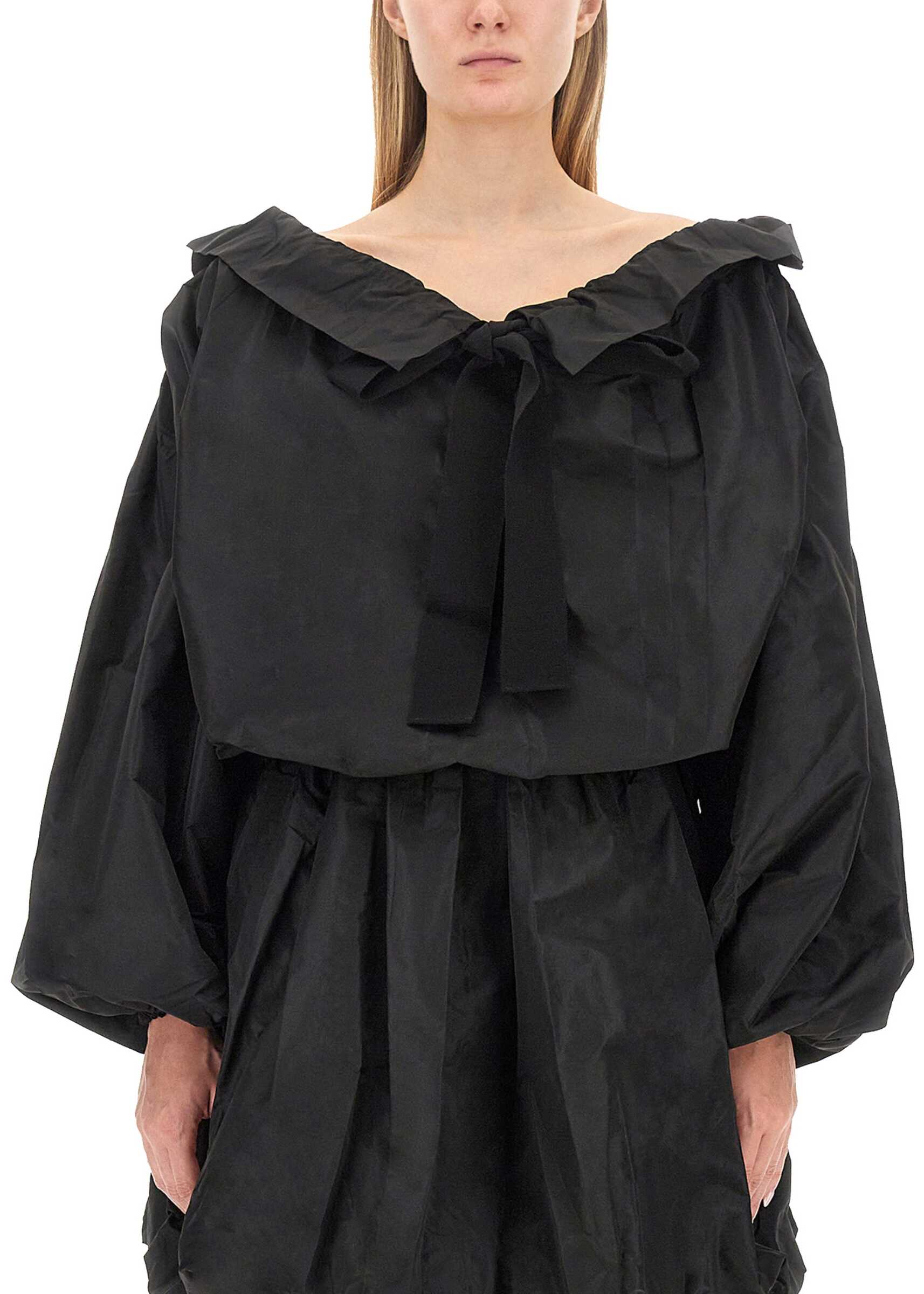 Patou Top With Balloon Sleeves BLACK