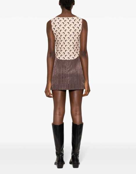 Rochii casual MARINE SERRE Mini Dress BROWN Femei (BM 11116295) 4