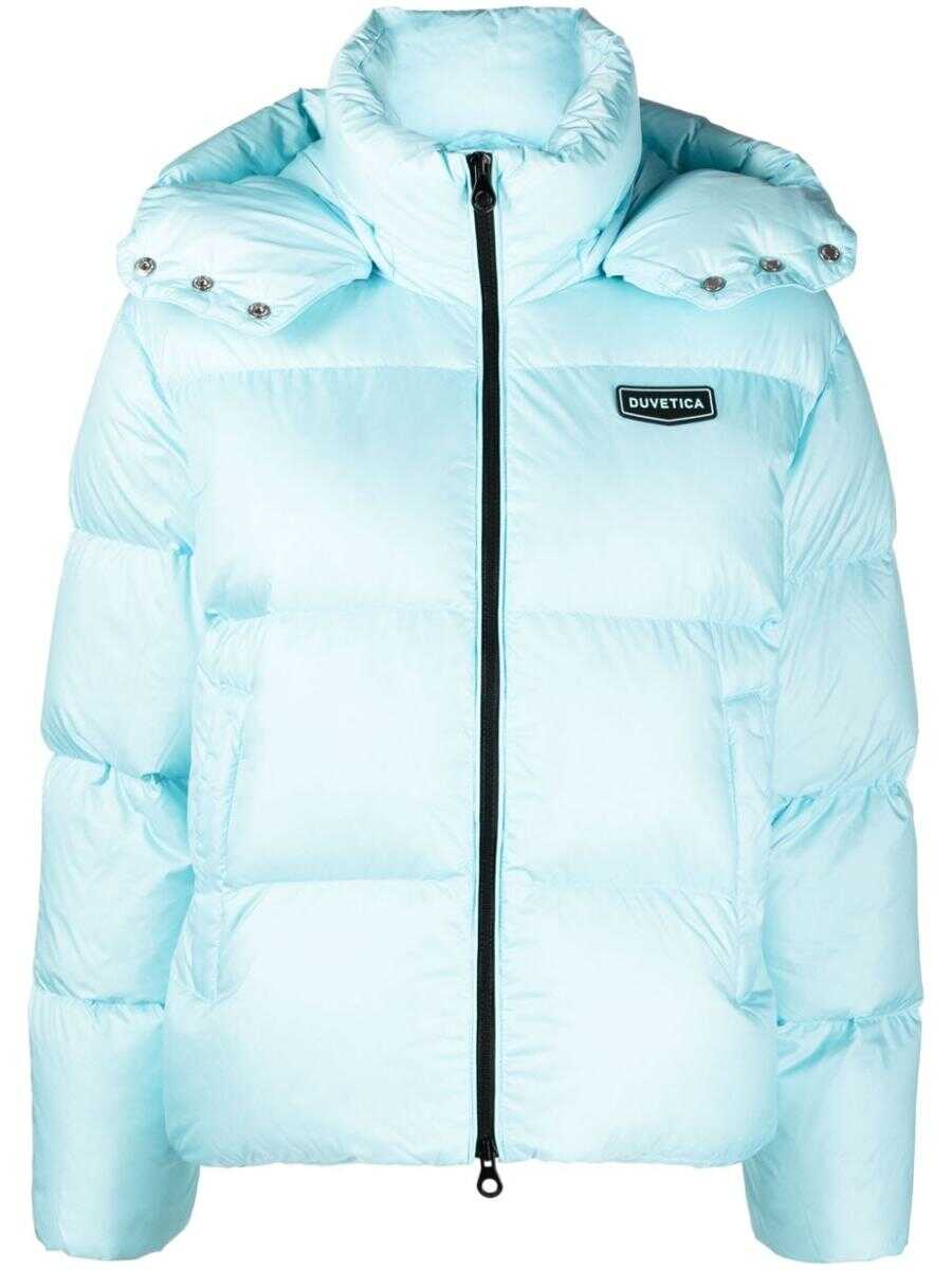 Poze Duvetica DUVETICA Risa hooded down jacket Clear Blue b-mall.ro 