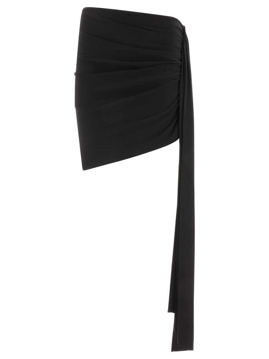 Magda Butrym MAGDA BUTRYM Asymmetrical sash skirt Black