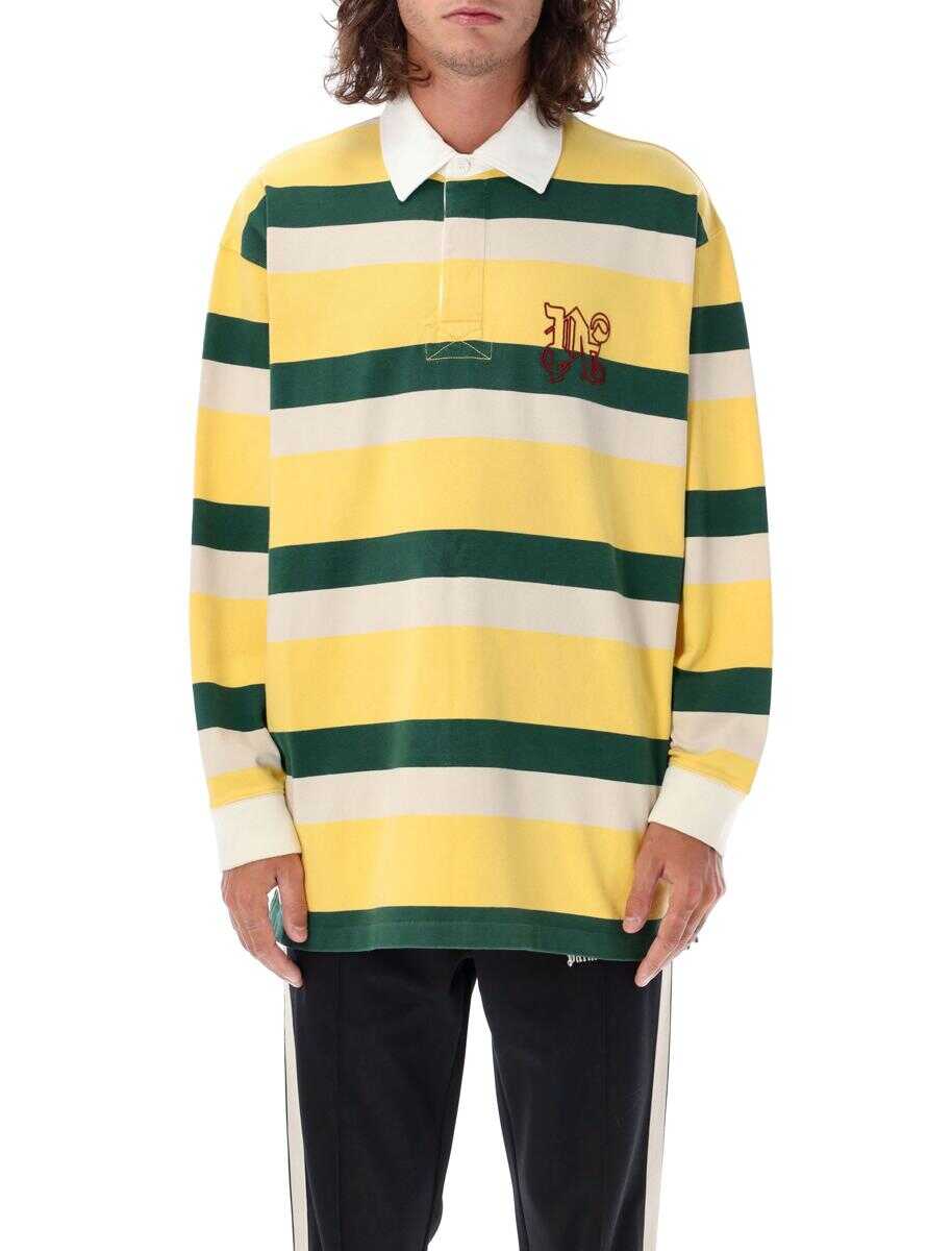 Palm Angels PALM ANGELS PA monogram rugby polo YELLOW/GREEN