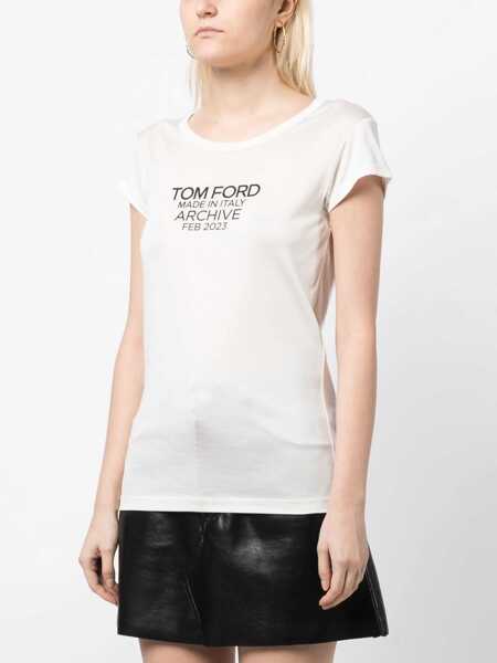 Tricouri Tom Ford T-Shirt With Logo WHITE Femei (BM 11119136) 3