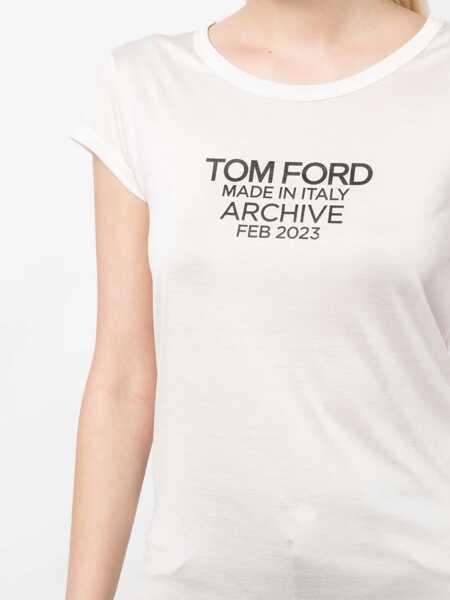 Tricouri Tom Ford T-Shirt With Logo WHITE Femei (BM 11119136) 5