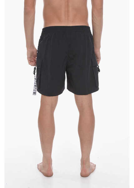 Sorturi de baie Nike Swim Solid Color Swim Shorts With Logoed Side Band Black Barbati (BM 11120075) 2