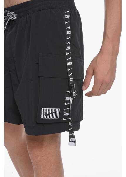 Sorturi de baie Nike Swim Solid Color Swim Shorts With Logoed Side Band Black Barbati (BM 11120075) 3