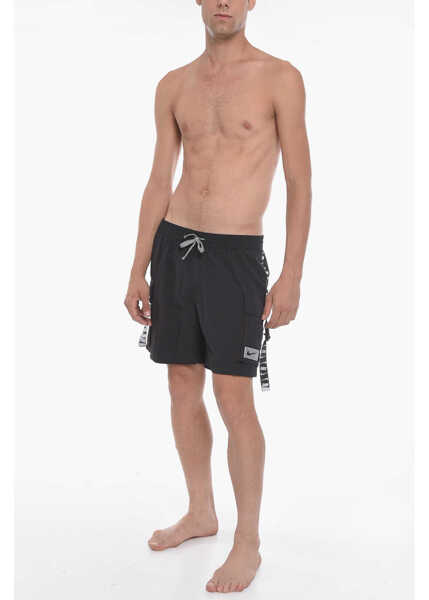 Sorturi de baie Nike Swim Solid Color Swim Shorts With Logoed Side Band Black Barbati (BM 11120075) 4