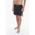 Nike Swim Solid Color Swim Shorts With Logoed Side Band Black