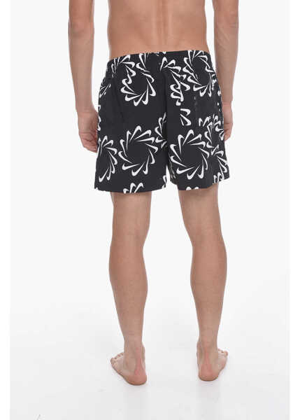 Sorturi de baie Nike Swim All-Over Logo Swoosh Line Swim Shorts Black Barbati (BM 11120084) 2