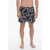 Nike Swim All-Over Logo Swoosh Line Swim Shorts Black