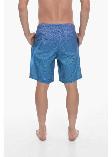 Sorturi de baie Nike Swim 2 Pockets Grid Swoosh Swim Shorts Blue Barbati (BM 11120096) 2