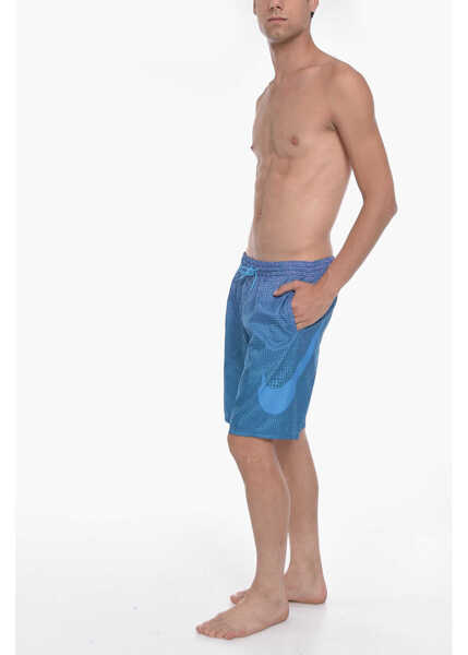 Sorturi de baie Nike Swim 2 Pockets Grid Swoosh Swim Shorts Blue Barbati (BM 11120096) 4