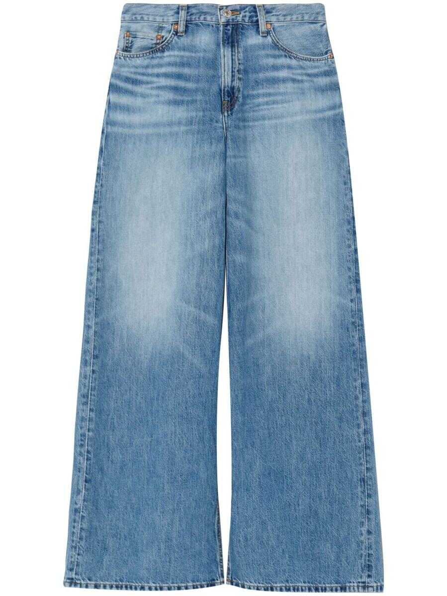 Poze RE/DONE RE/DONE WIDE LEG JEANS Blue b-mall.ro 