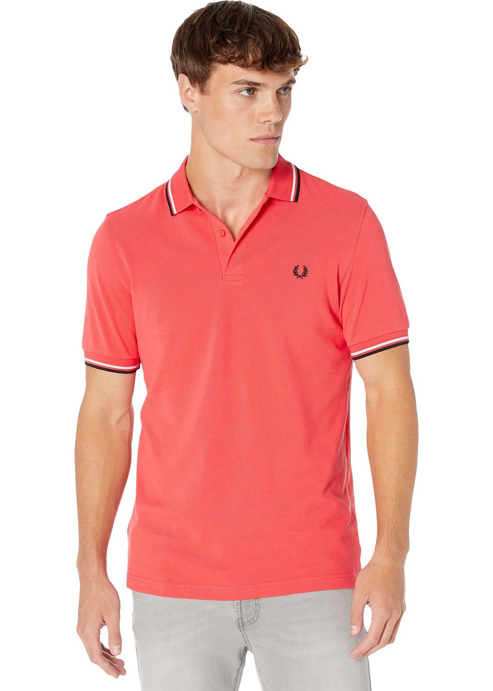 Fred Perry Twin Tipped Shirt Tropical Red