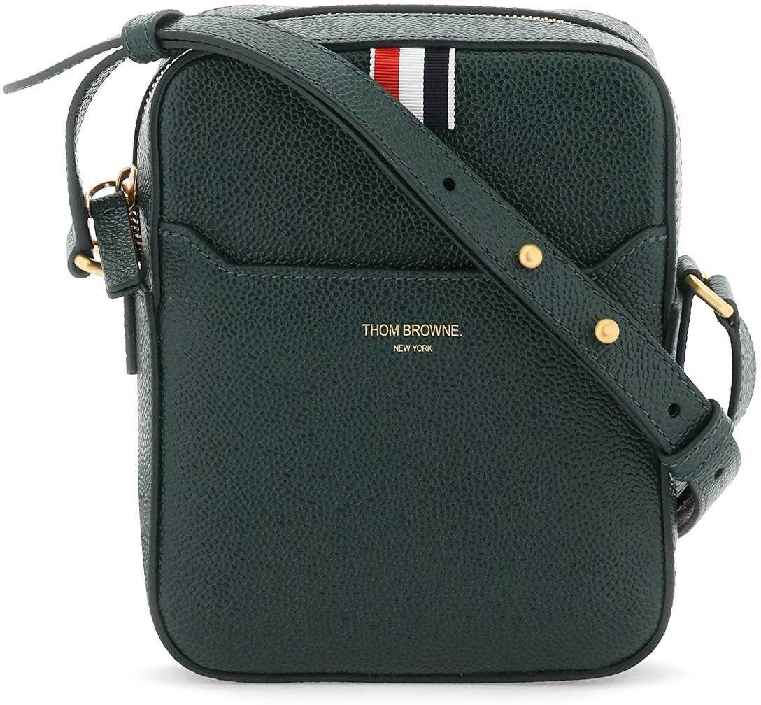 Thom Browne Leather Camera Bag DARK GREEN