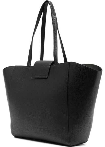 Genti de umar Versace Jeans Couture Textured Faux Leather Tote Bag With Silver-Ton Black Femei (BM 11134922) 3