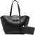 Versace Jeans Couture Textured Faux Leather Tote Bag With Silver-Ton Black