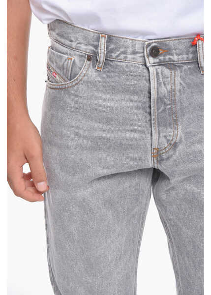 Blugi slim fit Diesel Straight-Leg D-Sark Denims With Logo Patch Gray Barbati (BM 11134931) 3