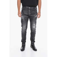 Blugi slim fit Dèlavè Sexy Twist Fit Denims With Printed Logo 17Cm Barbati