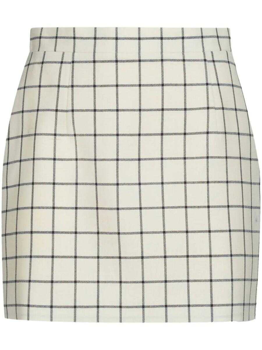 Marni MARNI FITTED CHECKED SKIRT WHITE