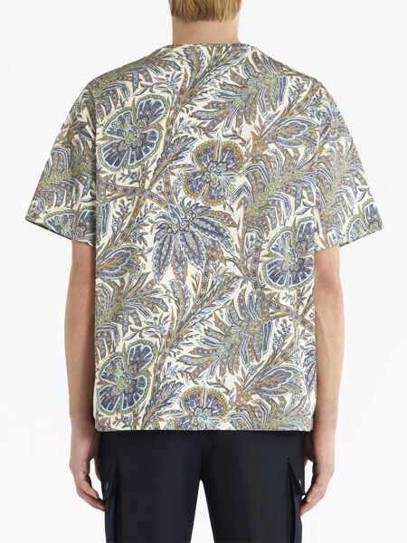 Tricouri ETRO Floral Print T-Shirt WHITE Barbati (BM 11141390) 3
