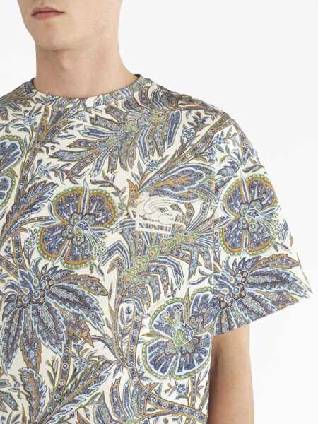 Tricouri ETRO Floral Print T-Shirt WHITE Barbati (BM 11141390) 4