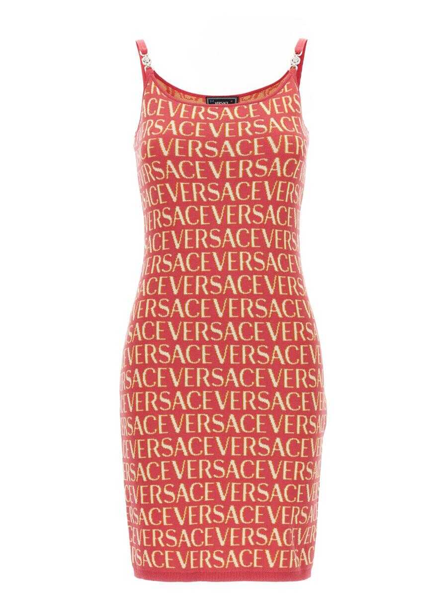 Poze Versace VERSACE 'Versace Allover' la Vacanza capsule dress Fuchsia b-mall.ro 