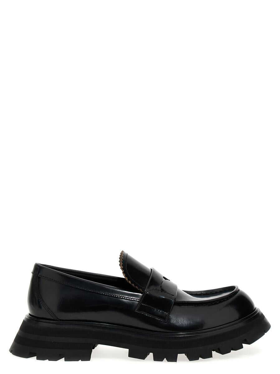 Alexander McQueen ALEXANDER MCQUEEN Leather loafers BLACK