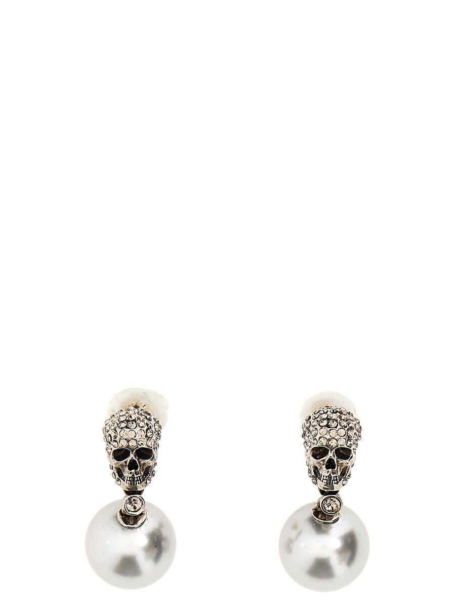 Alexander McQueen ALEXANDER MCQUEEN Pearl skull earrings SILVER