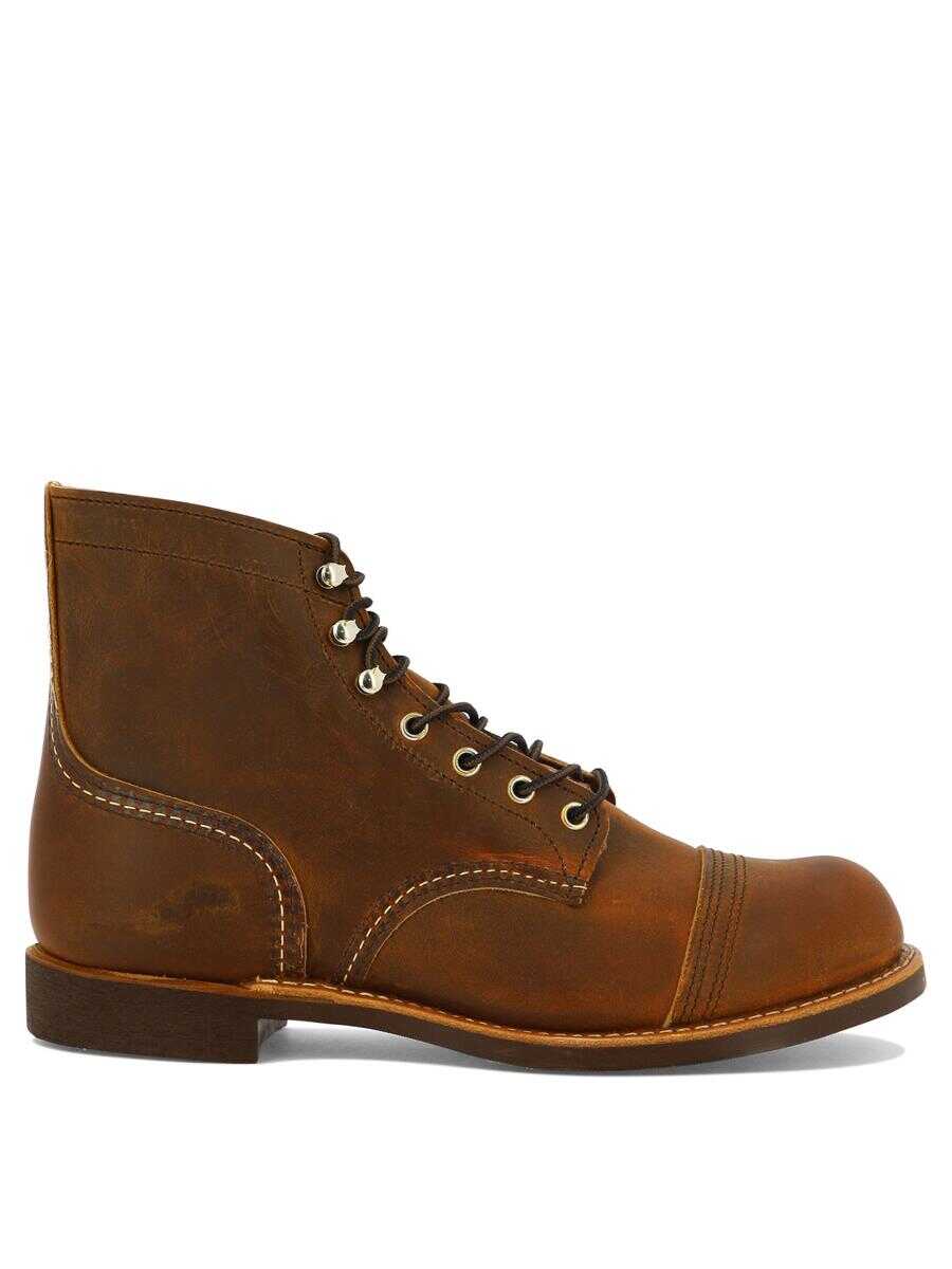RED WING SHOES RED WING SHOES "Iron Ranger" lace-up boots Brown