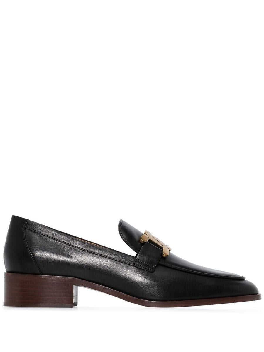 Poze TOD'S TOD'S Leather heel loafers Black