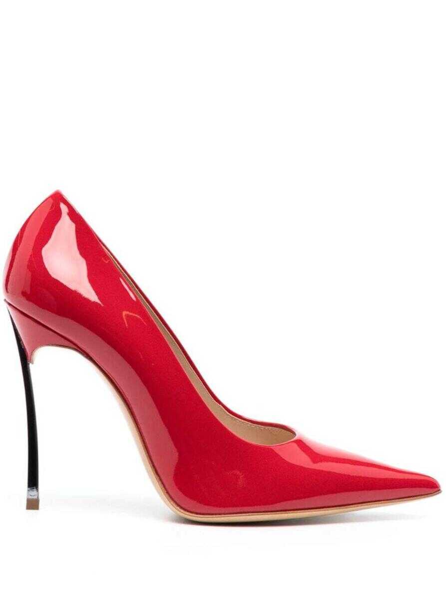 Poze Casadei 'Superblade' Red Pointed Pumps with Stiletto Heel in Patent Leather Woman Red